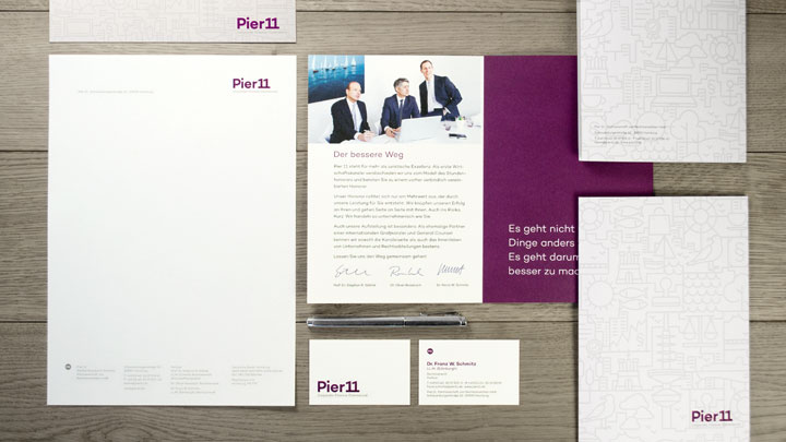 Pier 11 Corporate Design für eine Anwaltskanzlei – Übersicht