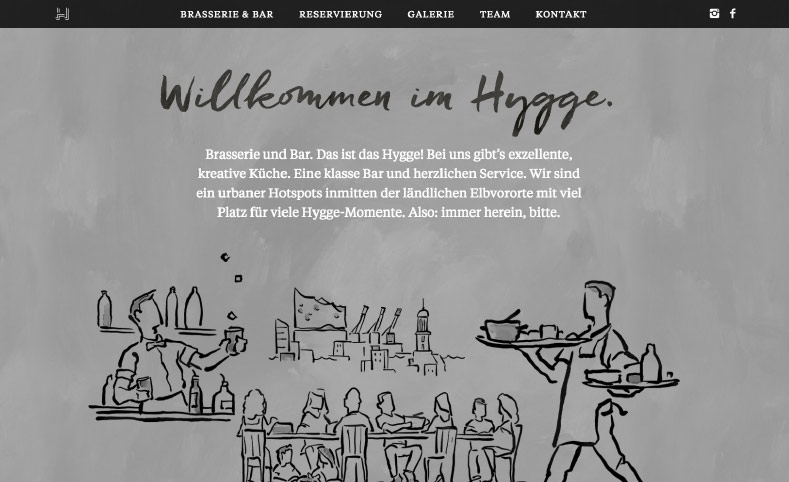 Hygge Website willkommen
